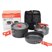 Ecotrek Portable Integrated Camp Cookware Set - Aluminium Carbide Cookset for Travel, Camping, Hiking, Picnic & BBQs HJ57507 by ECOTREK