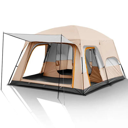 Camping Tent 6-10persons 380x260x195cm Khaki by salelink.co.nz