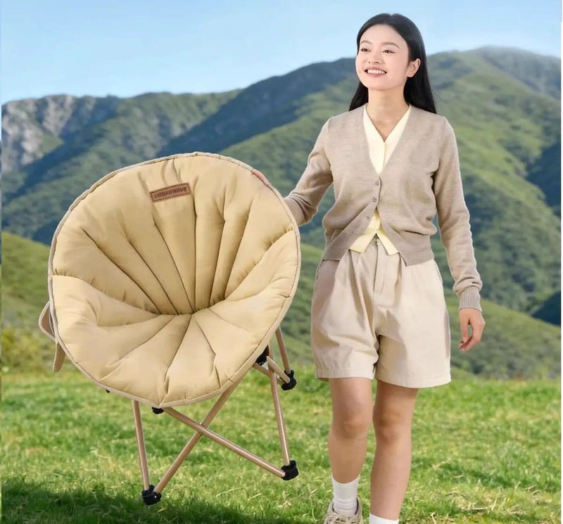 URBAN WAVE Deluxe Folding Moon Chair YQ12412 by ECOTREK