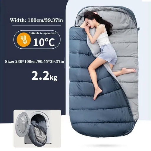 ECOTREK Sleeping bag Large Rectangular Sleeping Bag – 230 x 100 cm, Ideal for Camping, Hiking, Picnic & Outdoor Use LCF61636 Large Rectangular Sleeping Bag – 230 x 100 cm, Ideal for Camping, Hiking, Picnic & Outdoor Use LCF61636