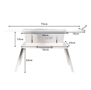 ECOTREK Charcoal BBQ Grill Portable Folding Stainless Steel Charcoal BBQ Grill for Camping, Beach & Backyard BZH2051 Portable Folding Stainless Steel Charcoal BBQ Grill for Camping, Beach & Backyard BZH2051