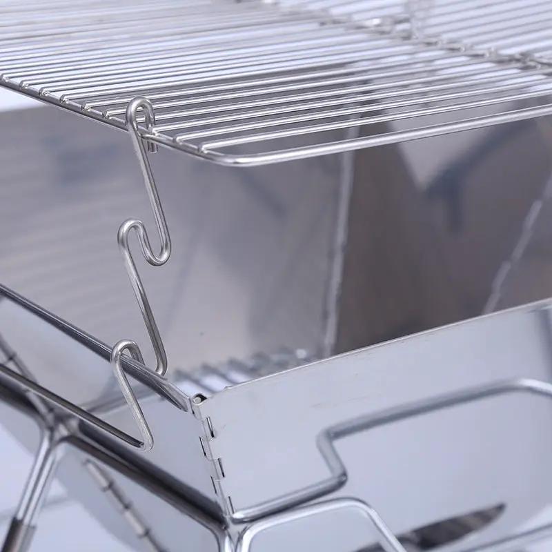 Folding BBQ Campfire Grill Barbeque Portable Camping Grill by salelink.co.nz