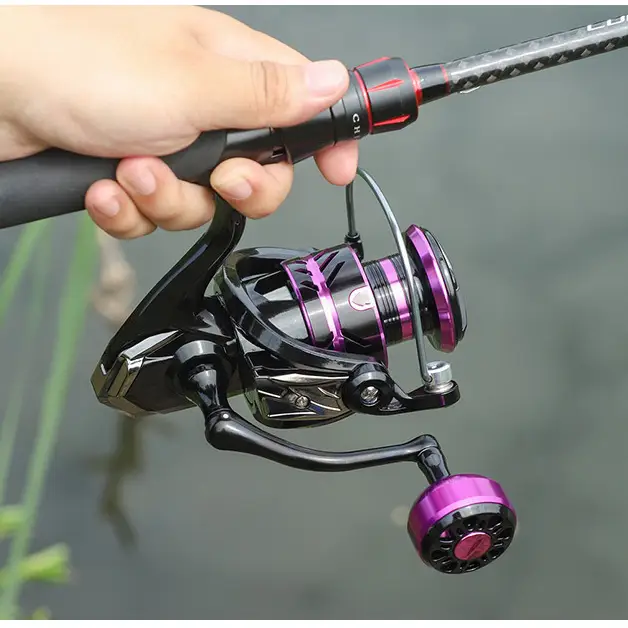 HE7000 Metal Spinning Fishing Reel Left/Right Retrieve 5.2:1 12 Ball Bearings by dealonline.co.nz