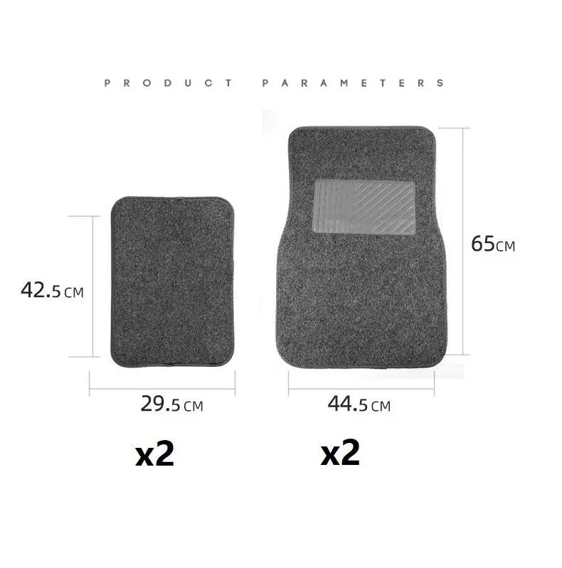 PVC Flocking Car Mats 4Pc Set 2 x Front, 2 x Back by dealonline.co.nz
