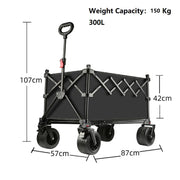 Ecotrek Foldable All-Terrain Wagon Cart 300L Heavy Duty Beach Cart XY1102 by ECOTREK