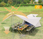 Pop-up Hexagonal Double-Layer Waterproof Tent + Winged CanopyDYLF2063 by ECOTREK