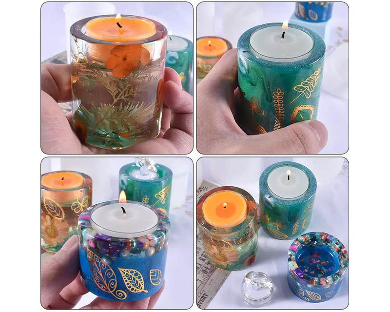 Silicone Candle Holder Moulds - 3 by Resin Art NZ