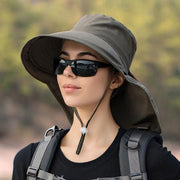 GREY Sun Hats Wide Brim Bucket Outdoor Fishing Hiking Cap UV Protection by dealonline.co.nz
