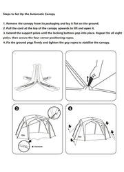 Quick Setup Automatic Dome Canopy with UV Protection (PU3000+) SZXL9781 by ECOTREK