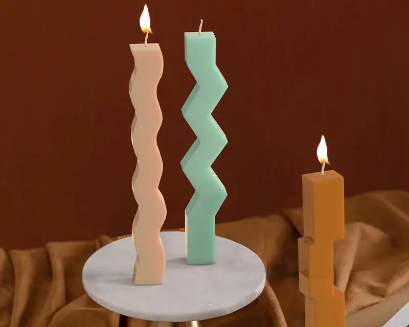 Candle Casting Mould with Resin, Cement, Candle - 01 by Resin Art NZ