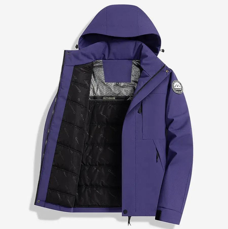 Thickened Lined Heated Jacket Waterproof Purple by dealonline.co.nz