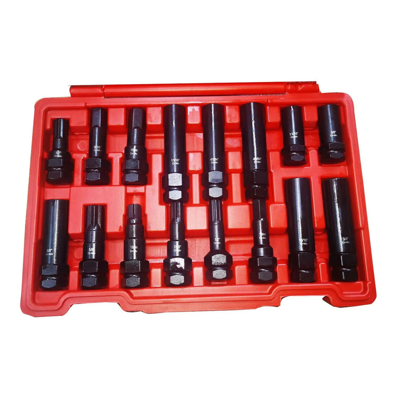 16PCS Locking Wheel Nut Screw Socket Set by salelink.co.nz
