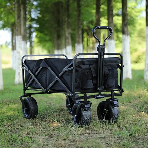 Foldable Outdoor Trolley Picnic Camping Cart 360° Rotating Wheels by dealonline.co.nz