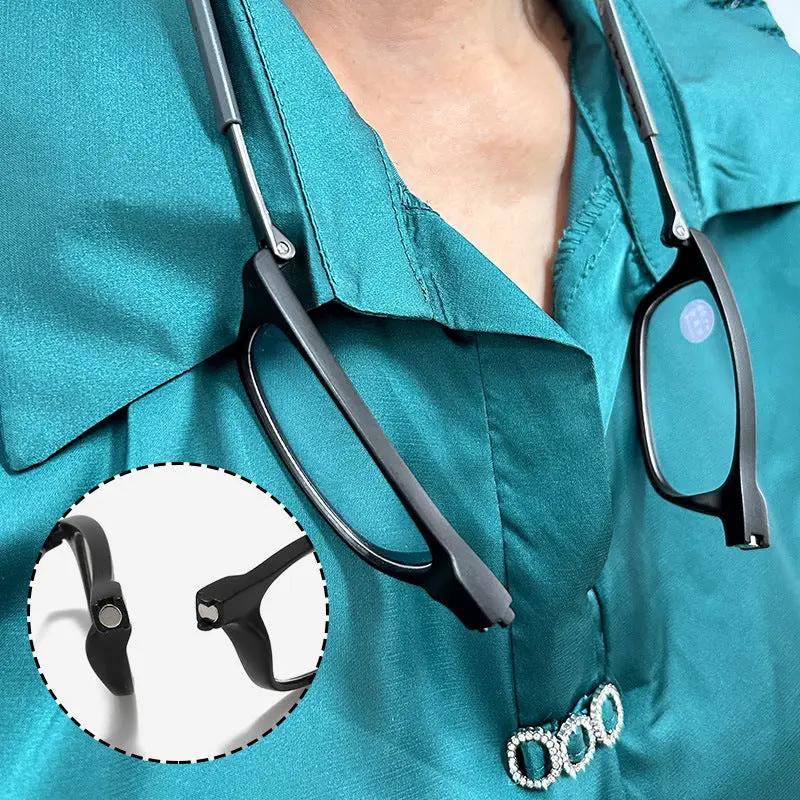 Magnetic Reading Glasses Adjustable Folding Glasses with Magnetic Clip 1.0-4.0 by dealonline.co.nz