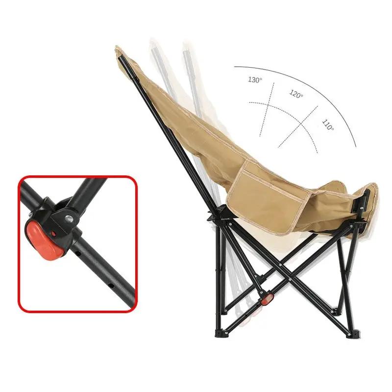 ECOTREK High-Back Padded Camping Chair – 3 Position Reclining Moon Chair TMD9284 by ECOTREK