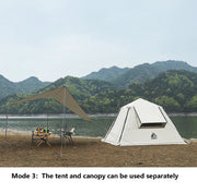 Portable Fully Automatic Waterproof Camping Tent with Canopy for All-Season DYLF97813 by ECOTREK