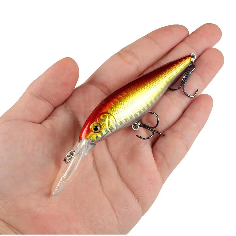 10 Pack Fishing Lures Hard Baits, 3D Eyes Minnow Fishing Lures 11cm 10.5g by dealonline.co.nz