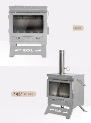Wood Burning Stove – Outdoor Winter Heating Stove with Fire Viewing Glass SZXL2934 by ECOTREK