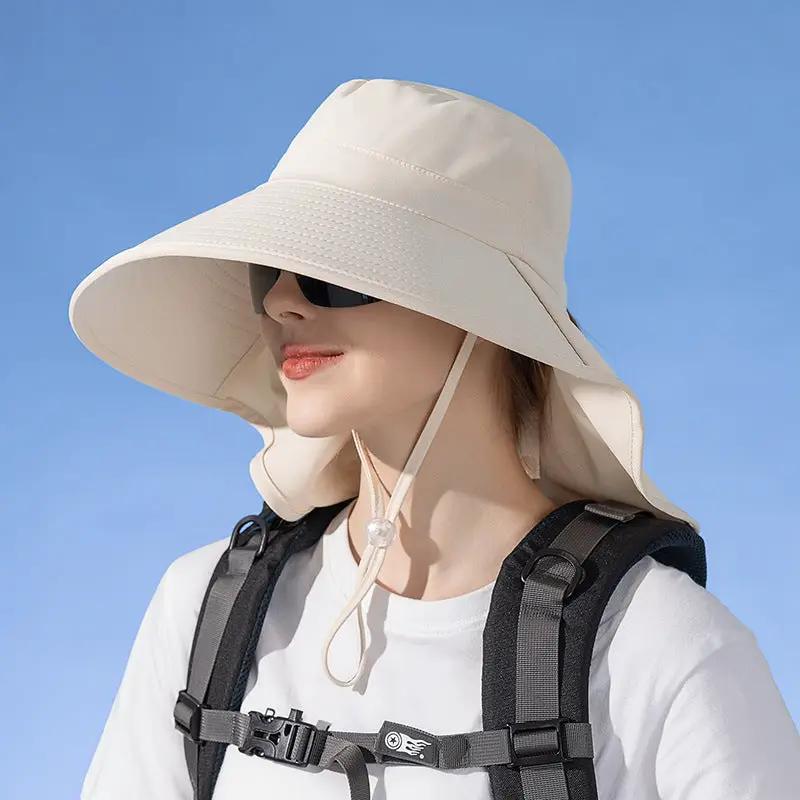 GREEN Sun Hats Wide Brim Bucket Outdoor Fishing Hiking Cap UV Protection by dealonline.co.nz
