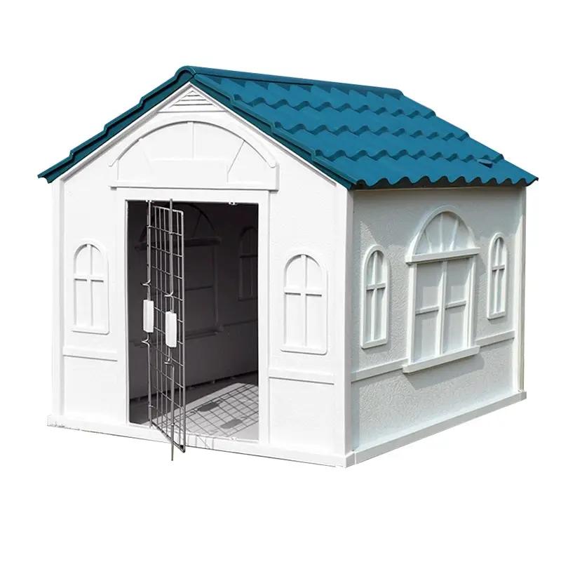 Weatherproof Pet Dog House Plastic Dog Kennel for Indoor Outdoor Animal Shelter by dealonline.co.nz