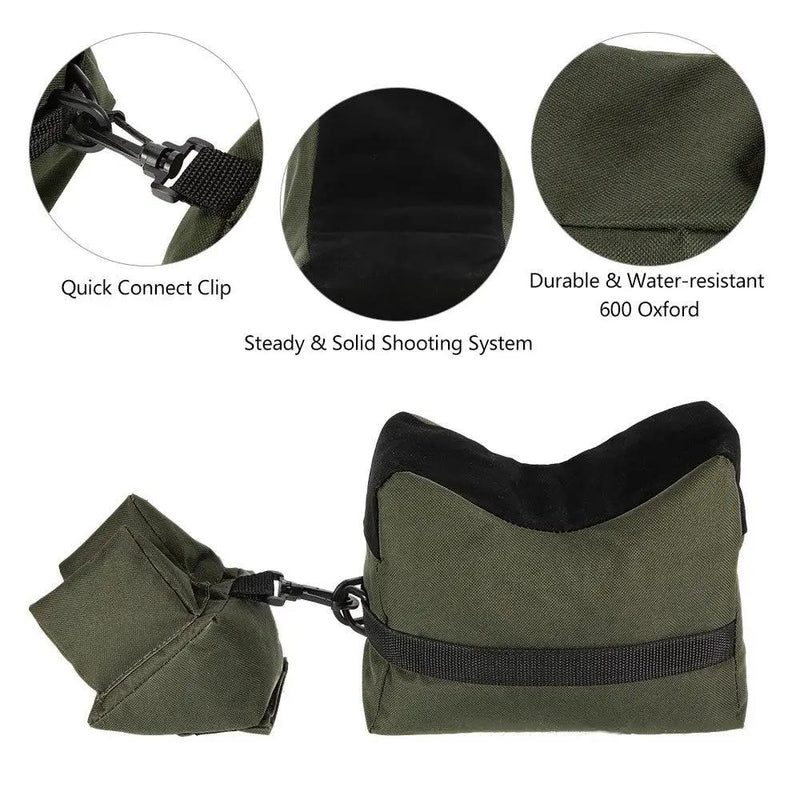 Shooting Range Sand Bag Set Rifle Bench Rest Stand Front Rear Bag Hunting by salelink.co.nz