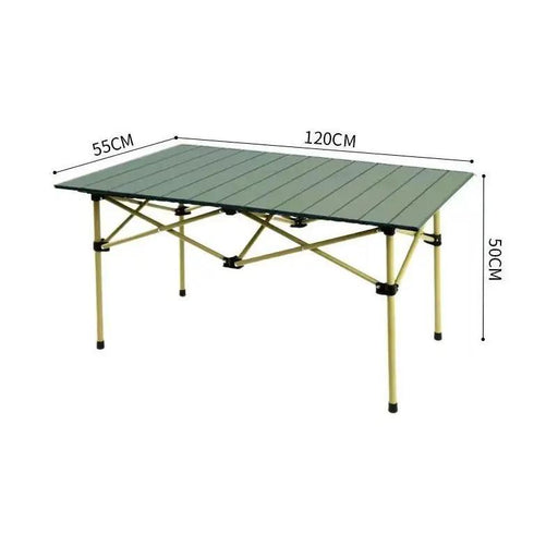 120 cm Portable Folding Camping Table – Roll-Up Outdoor Cooking & Picnic Table ZF74110 by ECOTREK