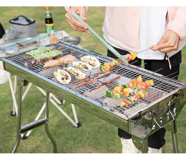 BBQ Stove Foldable Stainless Steel Charcoal BBQ Stove Grill by dealonline.co.nz
