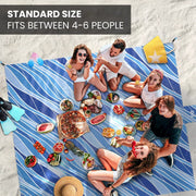 Waterproof Sandproof Beach Blanket 210x200cm by salelink.co.nz