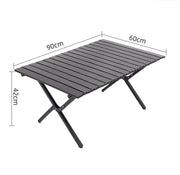 Ecotrek Outdoor Folding Picnic Table - Explorer Egg Roll Camping Table 90x60x42cm LFRD5046 by ECOTREK