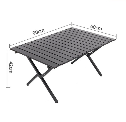 Ecotrek Outdoor Folding Picnic Table - Explorer Egg Roll Camping Table 90x60x42cm LFRD5046 by ECOTREK