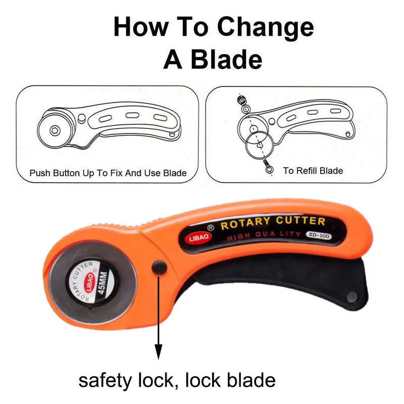 45mm Rotary Cutter with 10 Replacement Blades by salelink.co.nz