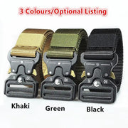 Tactical Belt Military Hiking Nylon Web Rigger Work Belts by dealonline.co.nz