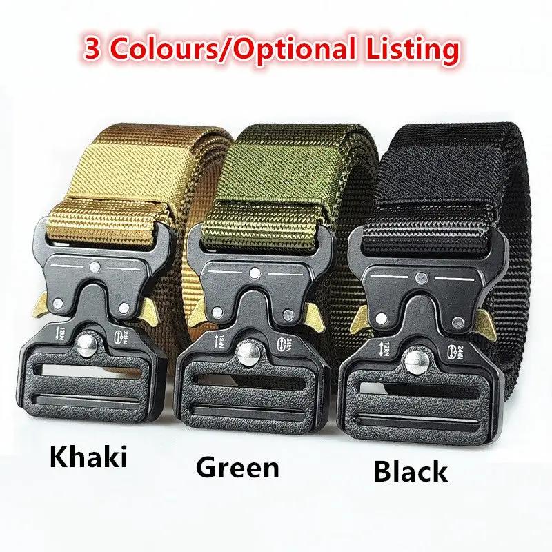Tactical Belt Military Hiking Nylon Web Rigger Work Belts by dealonline.co.nz