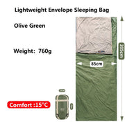 ECOTREK Sleeping Bags Ecotrek Summer Cloud Lightweight Sleeping Bag Olive Green 190cm Ecotrek Summer Cloud Lightweight Sleeping Bag Olive