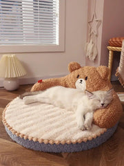 Bear Cuddler Cat Bed 52cm x 52cm x 22cm by dealonline.co.nz
