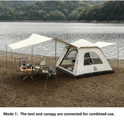 Portable Fully Automatic Waterproof Camping Tent with Canopy for All-Season DYLF97813 by ECOTREK