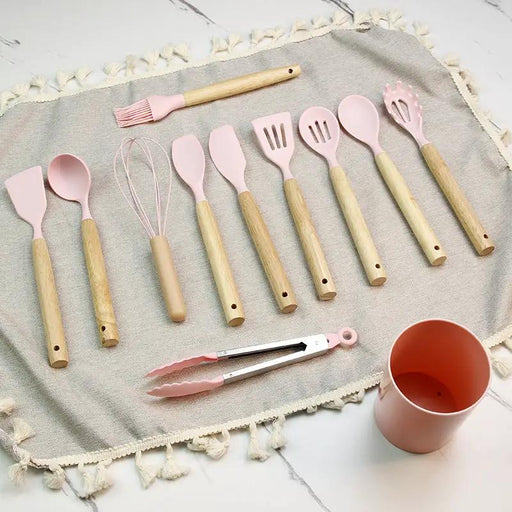Mini Kids Silicone Cooking Utensils Set Cookware Kitchen by salelink.co.nz
