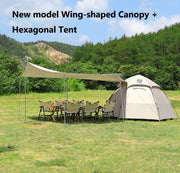 Pop-up Hexagonal Double-Layer Waterproof Tent + Winged CanopyDYLF2063 by ECOTREK