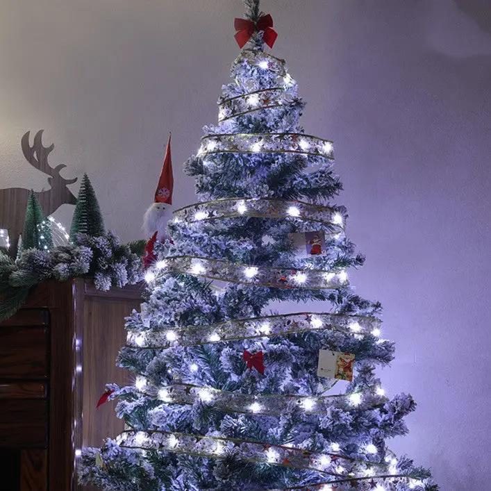 5M LED Christmas Tree Ribbon Bow Xmas Light by salelink.co.nz