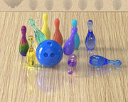 Bowling Resin Mould, Bowling Pin and Ball Silicone Mould Crystal Sphere Round Casting Moulds for Mini Desktop Bowling Game by Resin Art NZ