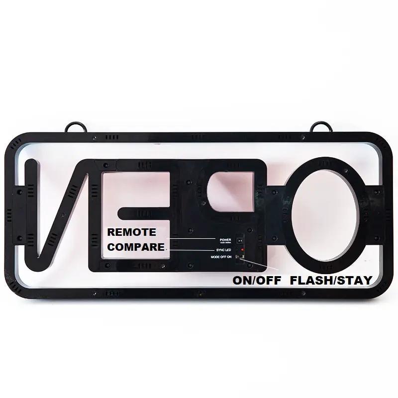 Large OPEN Sign Size L Neon LED Flashing & Remote Control 55CM by dealonline.co.nz