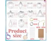 130 Piece DIY Clay Earring Cutter Polymer Clay Cutter Colourful Clay Earring Accessories Mould by Resin Art NZ