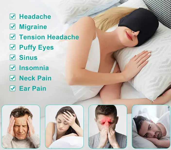 360° Migraine Relief Hat Ice Headache Wrap by salelink.co.nz