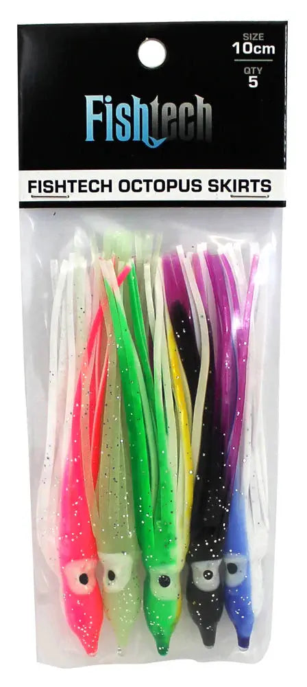 Fishtech Octopus Skirts 10cm 5 Pack by NZ Diver