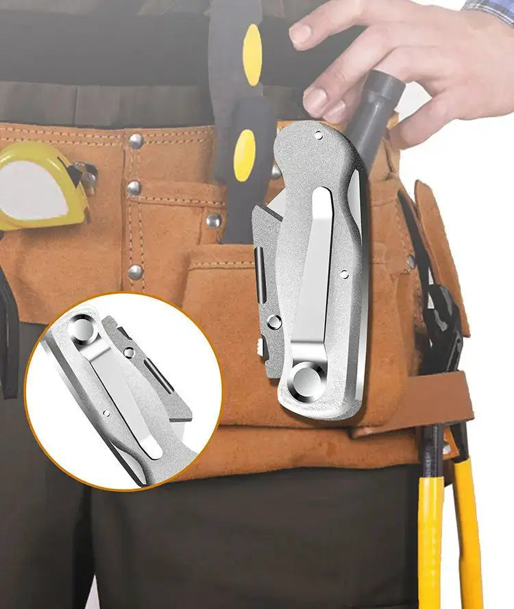 Heavy Duty All-Steel OUDISI Utility Knife for Electricians - SK5 Blade Aluminum Alloy Handle by Mead's Supply & Equipment Outfitters limited