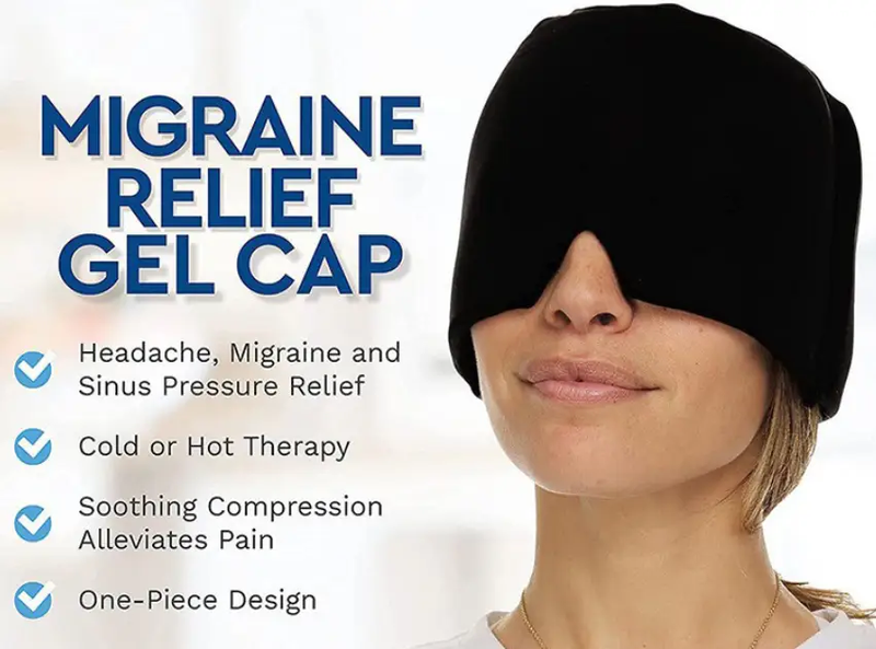 360° Migraine Relief Hat Ice Headache Wrap by salelink.co.nz