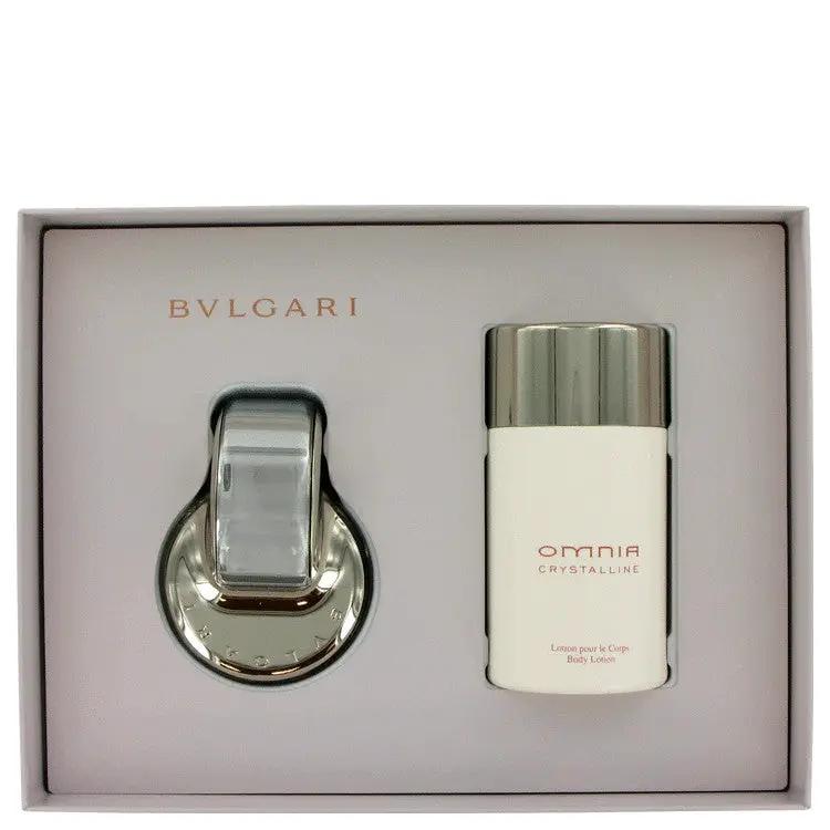 Omnia Crystalline Gift Set - 2.2 oz Eau De Toilette Spray + 6.8 oz Body Lotion by Bvlgari -- by Brands HD