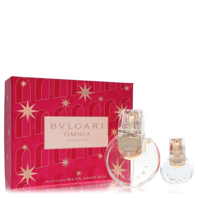 Omnia Crystalline Gift Set - 3.3 oz Eau De Toilette Spray + 0.5 oz Mini EDT Spray by Bvlgari -- by Brands HD