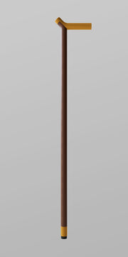 ooak Walking stick Kowhai and Walnut Walking Cane With FSC Walnut Handle Hand Finished Kowhai and Walnut Walking Cane with FSC Walnut Handle