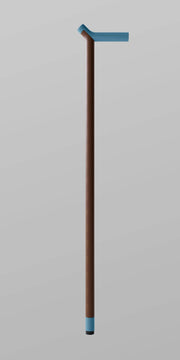 ooak Walking stick Uno Pacific Walnut Walking Cane With Blue Handled Comfort Grip Uno Pacific Walnut Walking Cane With Blue Grip